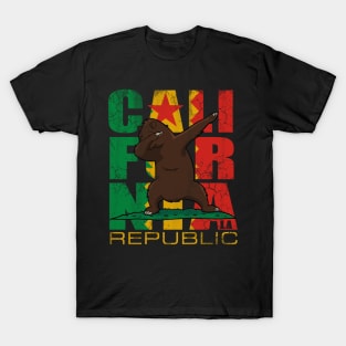 Los Angeles Californa Bear Vintage Retro Flag T-Shirt